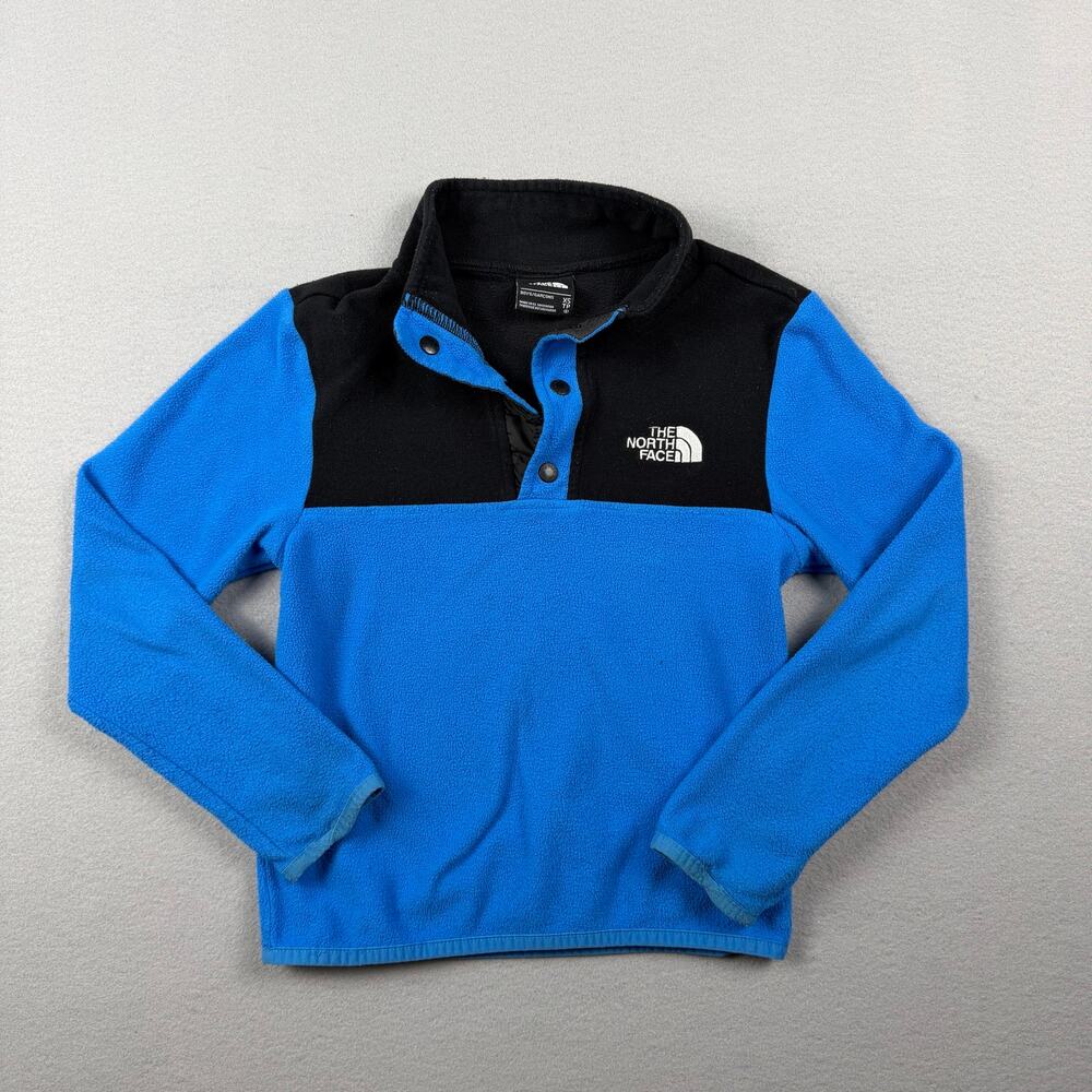 The North Face Boys XS 6 Blue Black Fleece Pullover